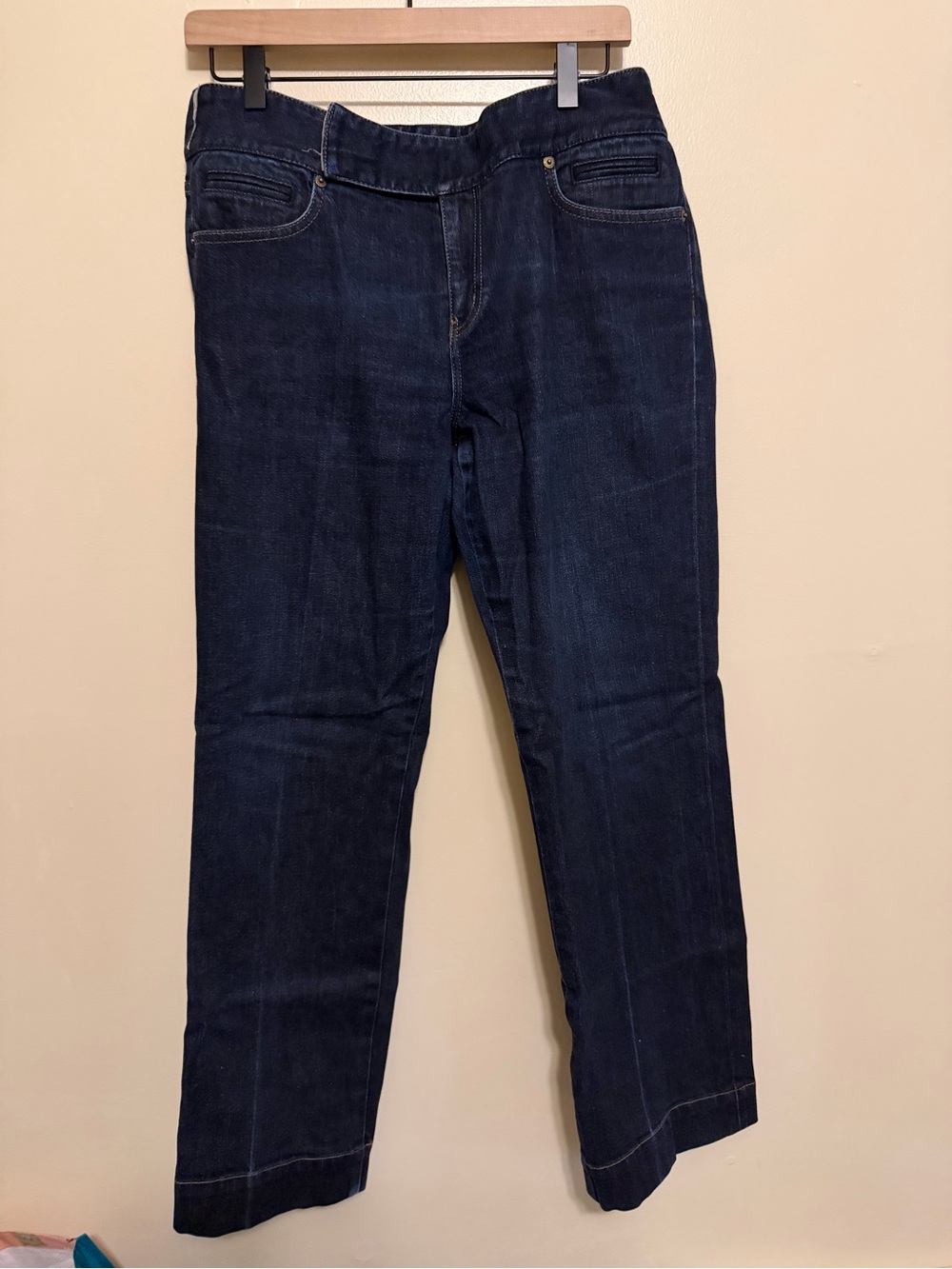 Lauren Ralph Lauren Women's Dark Blue Wide Leg Jeans